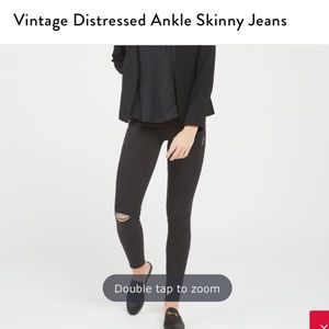 Spanx Vintage Distressed Ankle Skinny Jeans